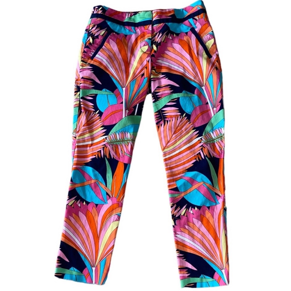 NWOT Trina Turk Multicolor Palm Leaf Cropped Ankle
Pants Sz 2